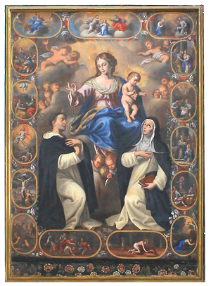 Tela Madonna del Rosario Parrocchia San Domenico Putignano madonna del rosario